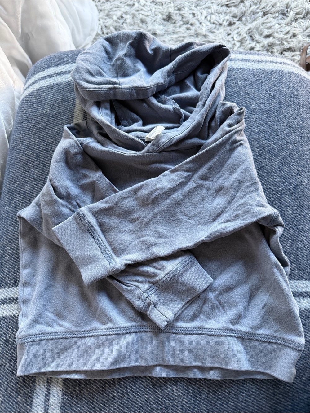 Colored Organics Kids Hooded Sweatshirt - Gray Blue sz 18-24M
